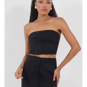 Cropped Botões Preto