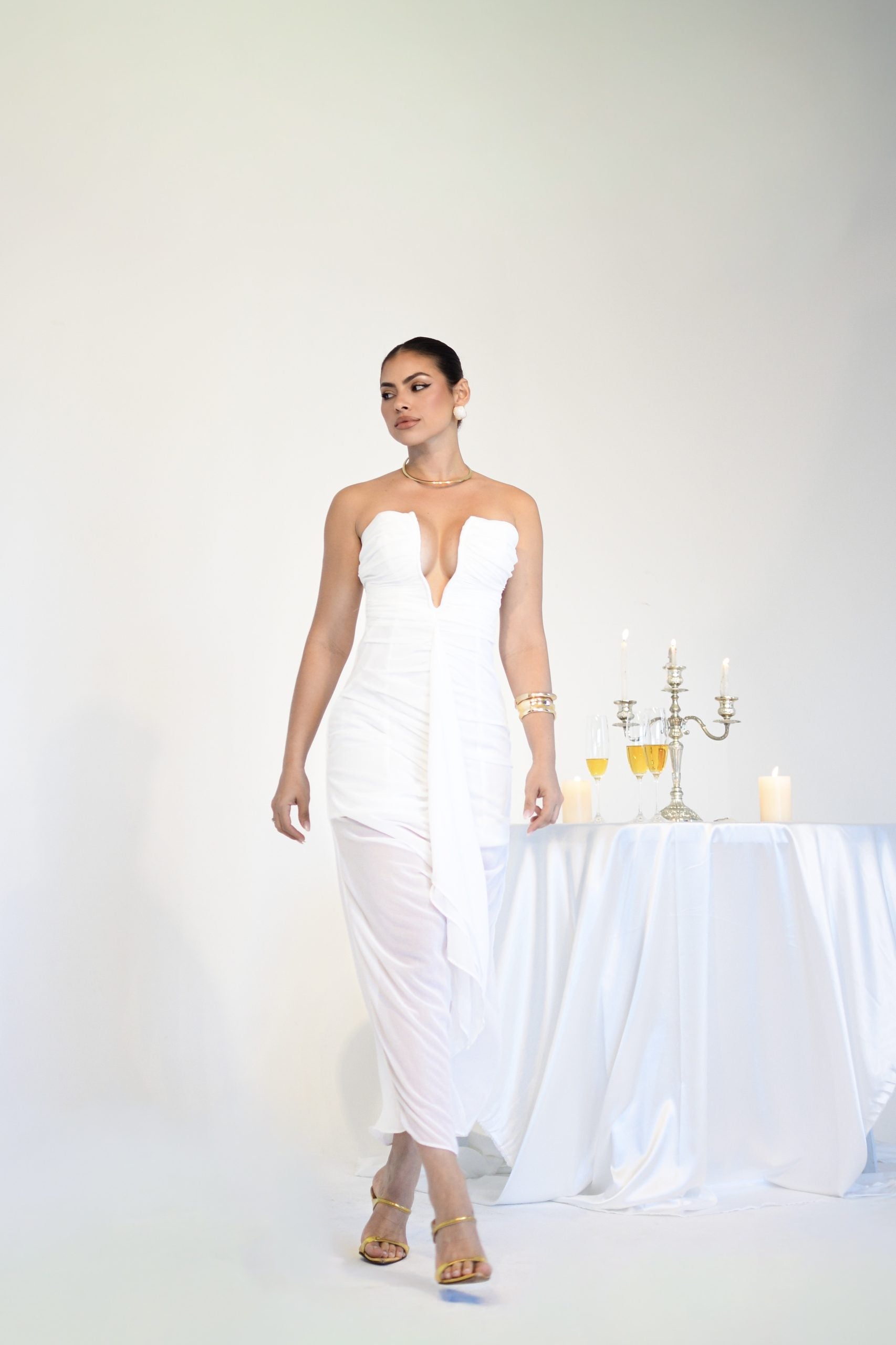 Vestido Midi Lumina Off White - Imagem 2