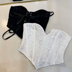 Corset Dulce Guipir Preto
