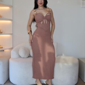 Vestido Lizete Marrom