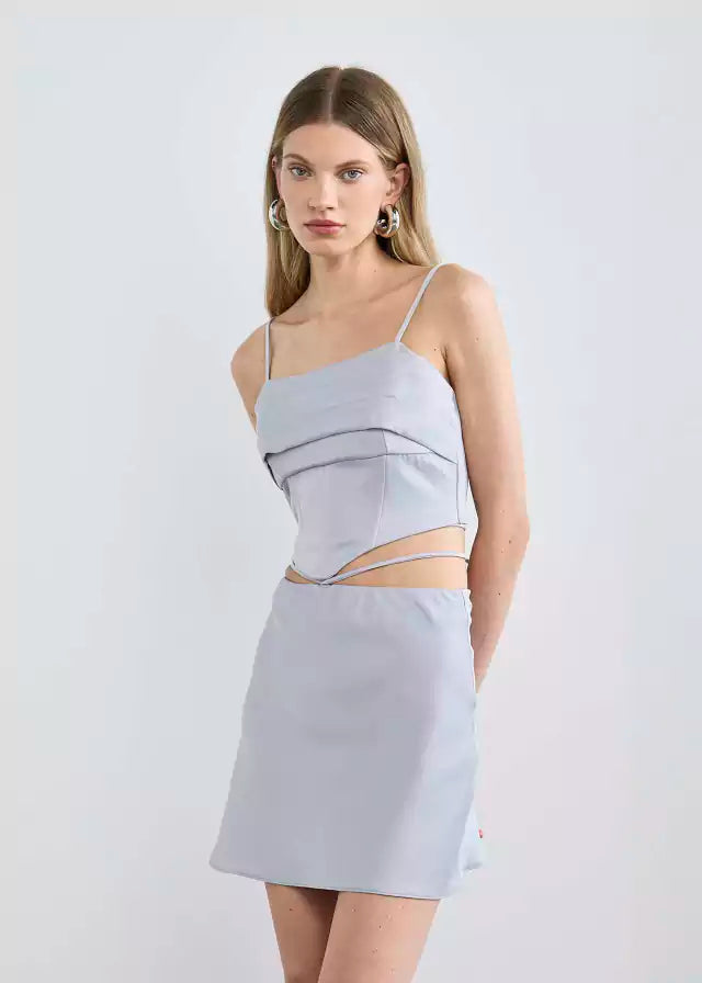 Cropped corset Cris Cinza - Imagem 3