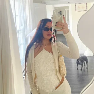 Top de alcinha ~ Madrepérola com miçangas